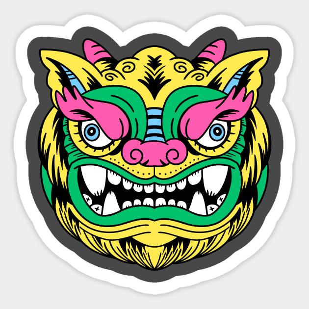 Chinese Style Lion Sticker by geolaw